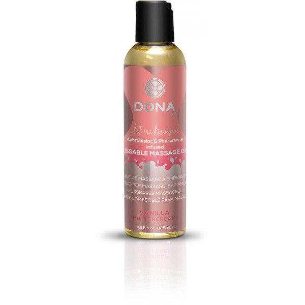 Вкусовое массажное масло DONA Kissable Massage Oil Vanilla Buttercream 125 мл 1 Вкусовое массажное масло DONA Kissable Massage Oil Vanilla Buttercream 125 мл